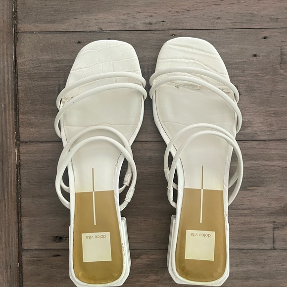 Dolce Vita White Sandals - Picture 3 of 5